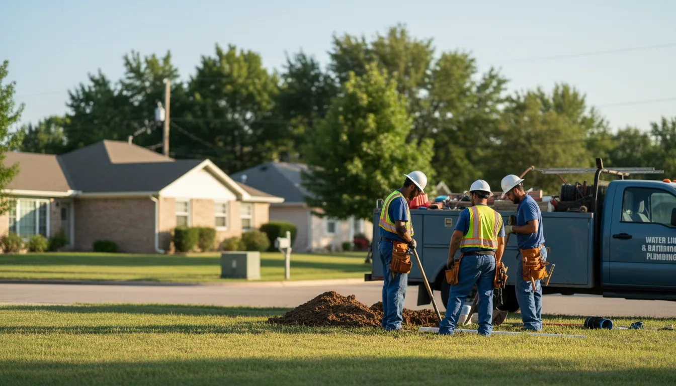 Residential water line and bathroom plumbing service in Belle Center, OH
